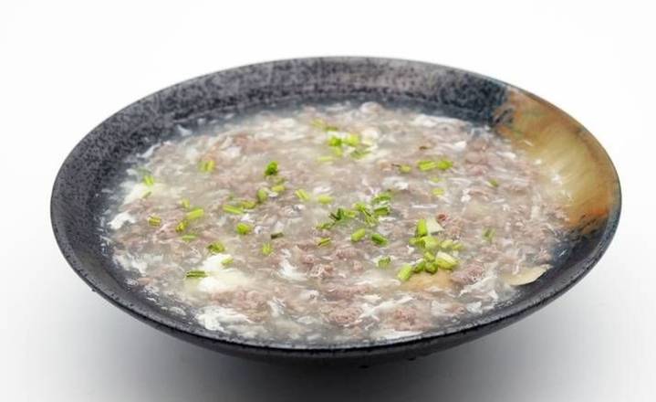 D6. Minced Beef with Egg White Thick Soup 西湖牛肉羹